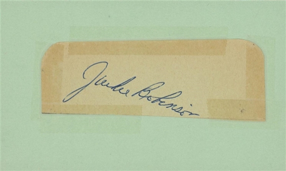 Jackie Robinson Signed Cut Signature (JSA)